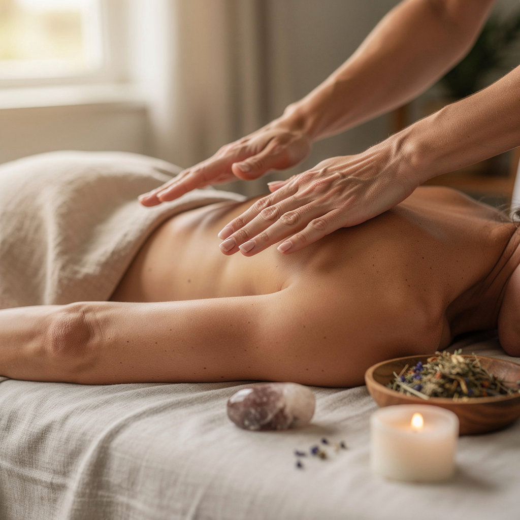 Shamanic Intuitive Massage San Diego practitioner performing energy healing for emotional and energetic wellness in San Diego